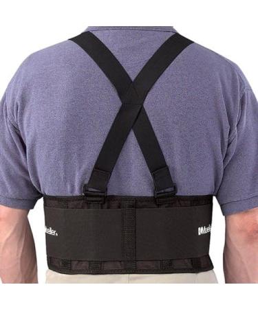 MUELLER Sports Medicine Back Support with Suspenders - Pain Relief Belt for Men & Women Ideal for Strains & Sprains One Size Black - Buy Online on GoSupps.com
