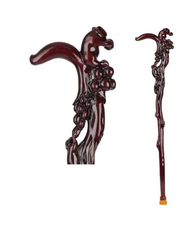 Walkers for seniors Trekking Poles Adult Crutches Silver Mouth Wood Materials Are Environmentally Friendly Healthy Beautifully Carved Generous Ergonomic Handles Comfortable To Hold rollator wal