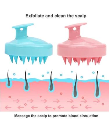 Shop 2-Piece Scalp Massager & Shampoo Brush Set - Soft Silicone Hair Care for Wet & Dry Use | Ideal for Women Men & Pets - Green & Rose Pink - Buy Online on GoSupps.com