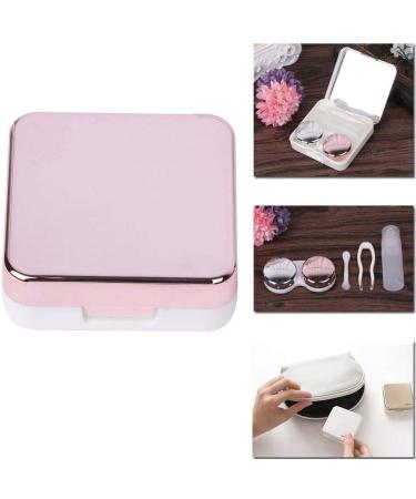 Aeromdal Rose Gold Contact Lens Set - Storage Box with Mirror Tweezers Applicator & Solution Bottle for Travel - Buy Online on GoSupps.com