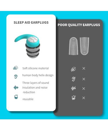 Buy Noise Cancelling Silicone Ear Plugs for Sleeping & Swimming | Soft Waterproof Ear Plugs for Quiet & Comfortable Sleep | Ideal for Ages 12+ - A-green - Buy Online on GoSupps.com