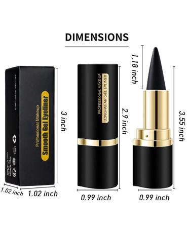 Kaely 2Pcs Black & Brown Gel Eyeliner Pencil Waterproof Smudge Proof Eyeliner for Smokey Eyes & Halloween Makeup | International Shipping - Buy Online on GoSupps.com