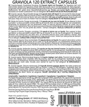 Graviola capsules - 2 months supply - natural fruit extract - metabolic well-being - vegan and gluten free - 1x120 pieces per MoriVeda - Buy Online on GoSupps.com