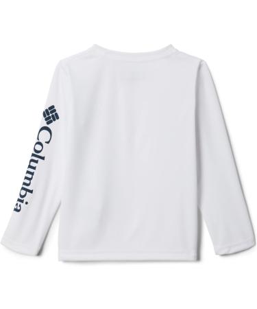 Columbia Boys' Long Sleeve Tee - White/Collegiate Navy, Size Large - Buy Online on GoSupps.com