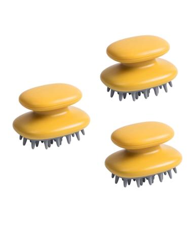 Beavorty 3st Shampoo massage comb round bracket made of cotton Exchange of the protective helmet insert scalp washer Massage comb for the scalp hand massage devices bathroomw scher hair hairdressing tools