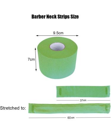 2 Rolls Barber Neck Strips Disposable Flexible Strentchy Paper Neck Bands Hairdressing Wrap Paper Tape Barber Supplies Accessories for Salon Coloring Haircutting Styling (Green) - Buy Online on GoSupps.com