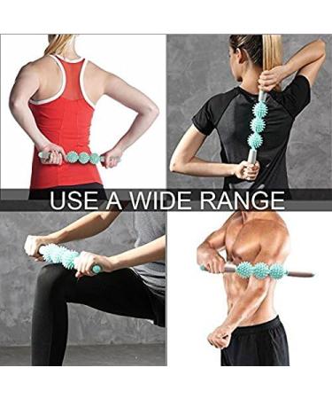 Massage Roller Stick - Spiked Acupressure Therapy for Legs Back Arms & Thighs | Vlfit (3 Balls) - Improve Recovery & Relieve Muscle Tension - Buy Online on GoSupps.com