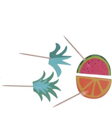 CAXUSD 48pcs Patterned Paint Rollers Delicate Cake Toppers Hawaii Toppper Decor Kids Decor Watermelon Cake Toppers Cupcake Decorations Tropical Party Supplies Wrapping Paper Child Fruit - Buy Online on GoSupps.com