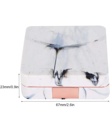 Test Portable Marble Surface Mirror - Square Soaking Contact Lens Container in Rose Gold | Esteem Pupilentes - Buy Online on GoSupps.com