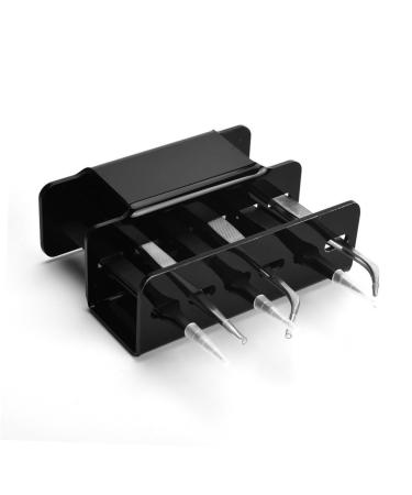 Balacoo Eyelash Extension Organizer - 2 Pcs Tweezer Stand & Storage Case for False Eyelashes | Cosmetic Display Rack - Black - Buy Online on GoSupps.com