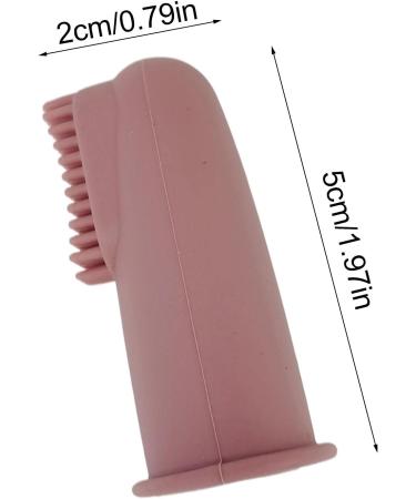 Baby Toothbrush Silicone Infant Toddler Finger Toothbrush Tongue Cleaner for 0-36 Month Baby Pink - Buy Online on GoSupps.com