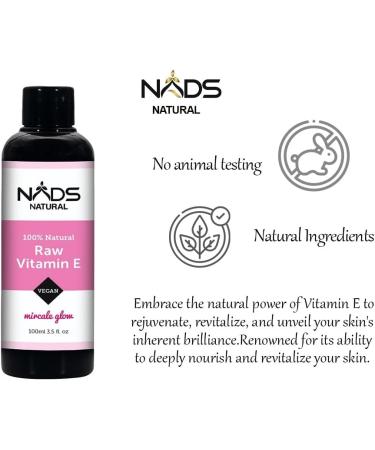 Vitamin e oil Miracle Grow 100ml A Natural Elixir for Healthy & Radiant Skin 100% Natural by NADSNATURAL Made in UK - Buy Online on GoSupps.com