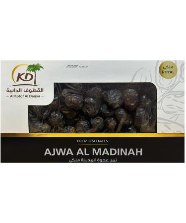 Al Madina Ajwa Dates - Premium Quality - 2.2lb (1000g) - Imported from Madinah Munawwara, Saudi Arabia - Ramadan Gift Box - Fiber-Rich Snack Dry Fruit