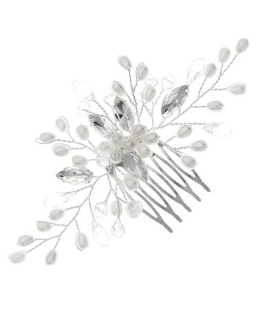 FRCOLOR Bridal Pearl Comb Women Hair Comb Hair Clips Headdresses for Women Hair Accessory for Girls Rhinestone Hair Clip Bride Hair Clip Girl Headpiece Headgear Abs Rhinestones Women's