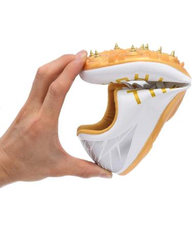 Thestron Distance Running Track Shoes Spikes - Unisex White-Gold (Size 7 Narrow) - Buy Online on GoSupps.com