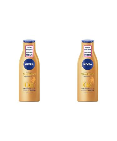 NIVEA BODY LOTION INTERNATION + browning Q10 (200 ml) care for a gentle tan with fresh summer fragrance tightly anti-ange skin care with Q10 medium to dark (pack with 2) 200 ml (2-pack) lotion tightening + browning