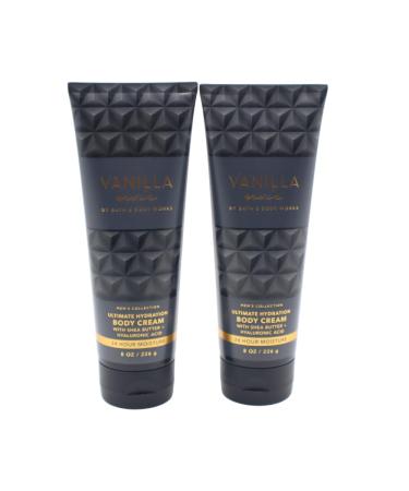 Bath & Body Works VANILLA NOIR Men's Collection Ultimate Hydration Body Cream Gift Set with a Red Bow for Holidays - Pack of 2 - Buy Online on GoSupps.com