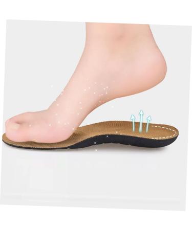 Orthopedic Tan Sneakers with Arch Support | 2 Pairs Insole Plantar Fasciitis Sports Shoes | Healeved Elastic Absorption Insoles - 25.5X8.2X2.3cm - Buy Online on GoSupps.com
