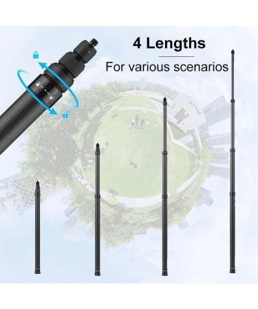 Long 150cm Waterproof Carbon Fiber Selfie Stick for GoPro, Insta360, DJI, AKASO - Underwater Extension Pole for GoPro Max, Hero, Insta 360 Cameras - Buy Online on GoSupps.com