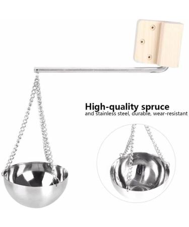 Sauna Aroma Bowl Stainless Steel Spa Essential Oil Bowl with Wood Plate Essential Oil Bowl Sauna Room Accessories - Buy Online on GoSupps.com