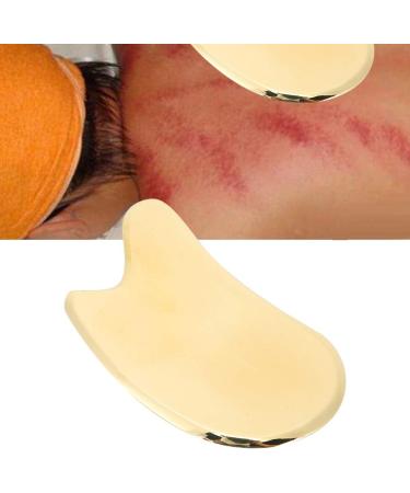 Verdant Touch Brass Gua Sha Tool - Body Scraping Board for Massage & Pain Relief | 11.9x6.1 cm | Acupoint Fascia Care - Buy Online on GoSupps.com