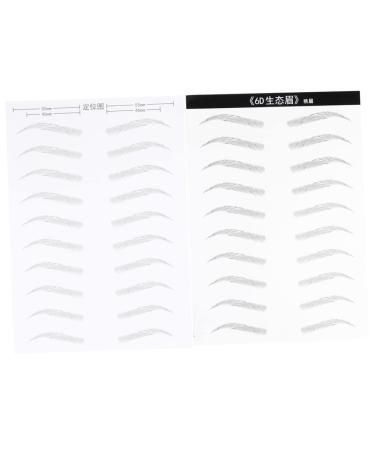 Mikinona 2 Pairs Disposable Makeup Tools 4d Hair-like Authentic Eyebrows Template Eyebrow Trimming The Lazy