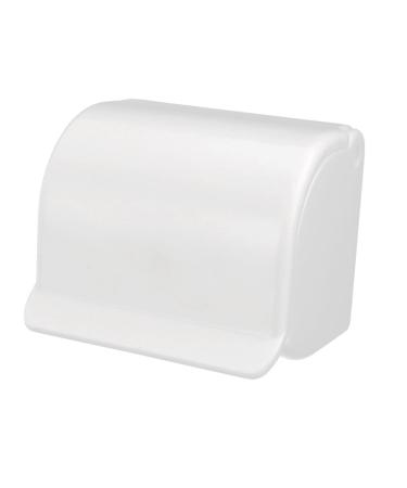 Ruilogod Plastic man bathroom paste strap hanger storage rack shaver razor holder white