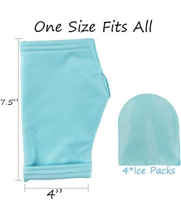 Hot & Cold Hand Therapy Gloves - Ice Pack for Pain Relief | Microwavable & Freezable - Arthritis, Injuries, Carpal Tunnel - Small/Medium Teal - Buy Online on GoSupps.com