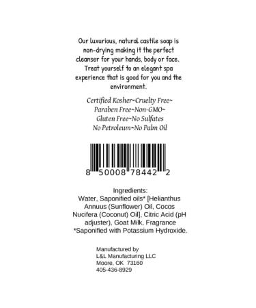 Almond Goat Milk Pure Castile Liquid Soap - Non-GMO Made in USA 16 oz | Best for Face Hand & Body Wash All Skin Types Ideal for Dry & Sensitive Skin - Buy Online on GoSupps.com