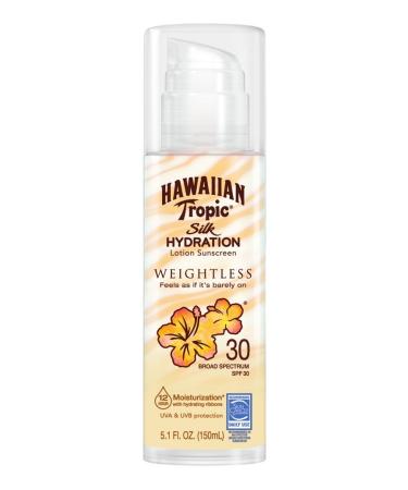 Hawaiian Tropic Silk Hydration Weightless Sun Care Sunscreen Lotion SPF 30  5.1 Ounce
