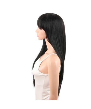 WIG GCX-Wcke black wig synthetic wig long straight black wig with black long straight hair wigs beautiful