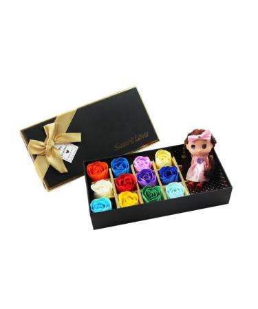 FOMIYES 12 Christmas Christmas Presents Rose Flower Bath Soap Multicolor Soap Boxes Plant Couple Baby Soap Rose Bath Soap Rose Soap Fragrance Soap Flower