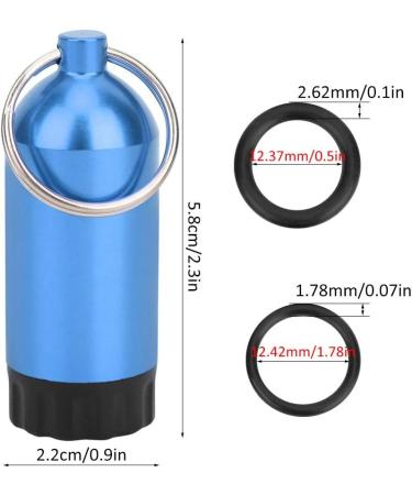 HERCHR Scuba Diving Tank Mini Key Ring - Blue Dive Kit with Valve and O-Rings - Buy Online on GoSupps.com