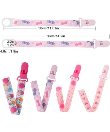 4 Pack Pacifier Clips with Silicone Adapters | Universal Pacifier Holder for Newborns | Safe & Durable Baby Care Accessories - Buy Online on GoSupps.com