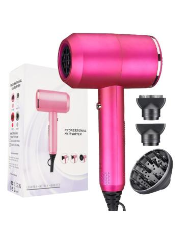 Hair dryer for household use high-power negative ion does not harm power generation hair dryer with hammer hair dryer in hotel hair salon (rose red) 29*22*9cm