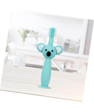 Kisangel Soft Bristle Toddler Toothbrush | Animal Teether Baby Toy Brush | Green Silicone Infant Toothbrush - Buy Online on GoSupps.com