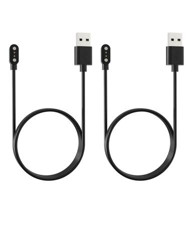 2-Pack 3.3FT Smart Watch Charger Magnetic USB Charging Cable for Letsfit Willful YAMAY VeryFitPro SW023 ID205L SW021 ID205U ID205S SW025 Uwatch 3S 3 2 2S