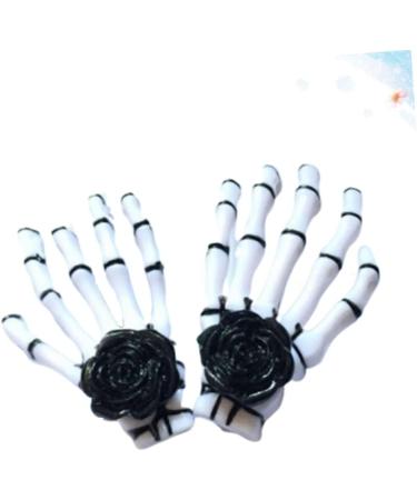 Beaupretty 2 Pairs black trim blush decor black barrettes skull hair clip hair decorations skull bone hairpin skeleton hairpin holiday hair clips Gothic decorate headgear accessories Miss - Buy Online on GoSupps.com