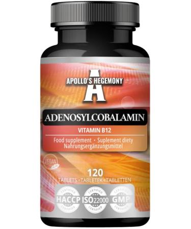 APOLLO'S HEGEMONY Adenosylcobalamin 120 Tablets - Optimal Bioavailable Vitamin B12 for Enhanced Energy Metabolism - 480 Servings - Diet Supplement