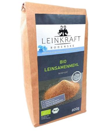 German organic linseed flour 800g.Low carb & keto suitable for protein & fiber rich.Mehler sentence.Vegan.Regional 800 g (1 Pack)