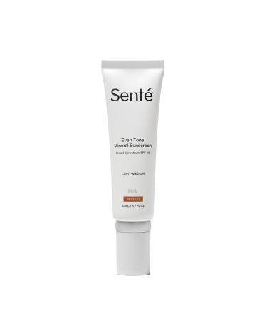 Sent Even Tone Mineral Sunscreen Tinted Broad-Spectrum Lotion- Light-Medium SPF 40 - UVA/UVB Protection - 40-Min Water-Resistant - 50 ml Light Medium SPF 40