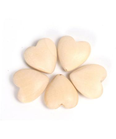 Safigle 150 PTH Peach Herz Heart Pearls - Wooden Crafting Beads for Valentine's Day Decoration & Tinkering Accessories - Buy Online on GoSupps.com