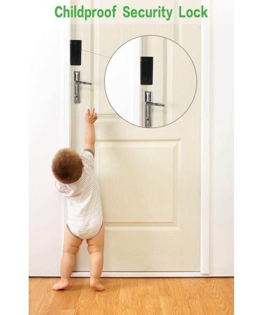 2 Pack Door Reinforcement Locks with 8 Screws Withstand 800 Lbs Home Security Door Lock for Toddler Childproof Door Lock (Black) - Buy Online on GoSupps.com