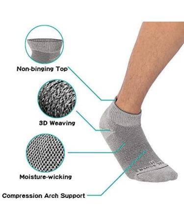 Vital Salveo Soft Non Binding Diabetic Socks - Ankle Short (3 Pair, Large) - Buy Online on GoSupps.com