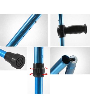Portable Folding Forearm Crutches Adjustable Arm Crutches Lightweight Aluminum Crutches for Seniors Disabled Elderly Blue (Size : 1 Pair) Anniversary Lucky Star 1 Count - Buy Online on GoSupps.com