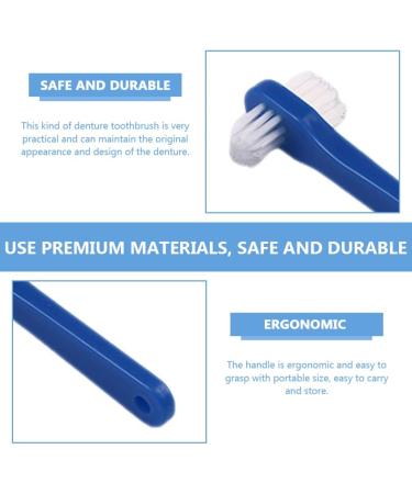 Artibetter Denture Cleaning Brush - Dual Head Toothbrush for False Teeth - Hard Bristles - Effective Denture Care - Buy Online on GoSupps.com