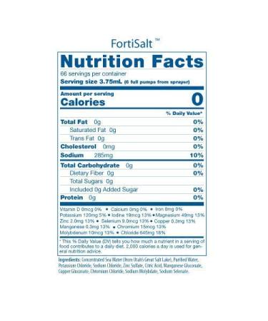 FortiSalt Seasoning Gourmet Salt Substitute | Real Salt Taste | Low Sodium | 250ml/8.3oz | Award-Winning Flavor | Pack of 1 - Buy Online on GoSupps.com