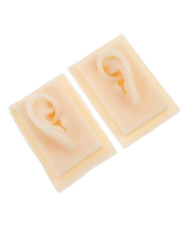 Healifty 1 Pair Ear Model Body Massage Tools Massaging Tools Human Body Model Ear Flexible Model Human Ear Model Ear Practice Model Silicone Teaching Model Training Ear Model Major