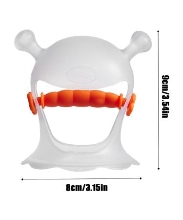 Synyey Manual Rings for Babies - Anti-Drop Silicone Bite Toy & Teething Pacifier in Orange | Safe Baby Teething Solution - Buy Online on GoSupps.com