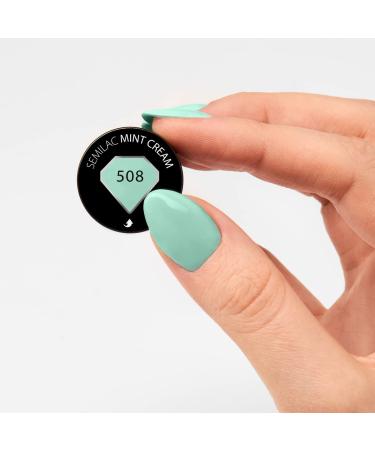 Buy Semilac UV Nail Polish 508 Mint Cream (7ml) - Trending Influencers Collection | Fast International Shipping - Buy Online on GoSupps.com